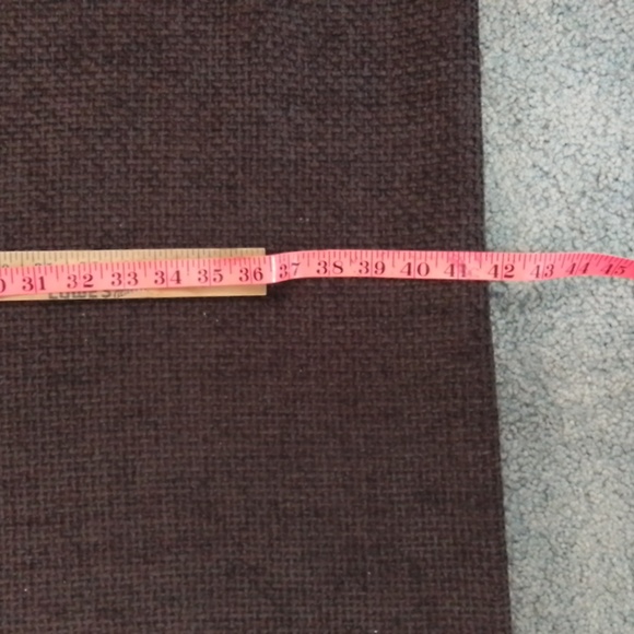 Allen+Roth Woven Brown Black Out Curtain with cream tiebacks. - Picture 6 of 12